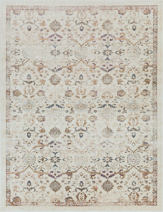 Surya Tharunaya THN-1026 Camel Khaki Cream Eggplant Teal Area Rug Main Image 8 X 10