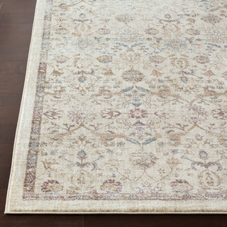 Surya Tharunaya THN-1026 Camel Khaki Cream Eggplant Teal Area Rug Detail Image