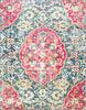 Surya Tharunaya THN-1032 Dark Blue Aqua Cream Bright Yellow Peach Garnet Red Area Rug Main Image 8 X 10