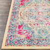 Surya Tharunaya THN-1034 Bright Yellow Aqua Dark Blue Garnet Red Peach Area Rug Detail Image