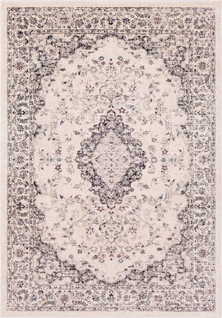 Surya Tharunaya THN-1035 Medium Gray Cream Black Bright Purple Area Rug main image