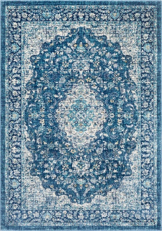 Surya Tharunaya THN-1037 Navy Teal Silver Gray Medium Saffron Cream Area Rug main image