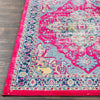 Surya Tharunaya THN-1040 Garnet Bright Red Aqua Dark Blue Yellow Peach Cream Area Rug Detail Image