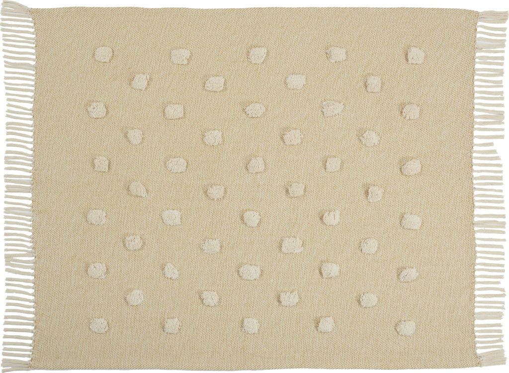 Nourison Throw Dot Woven Mustard by Mina Victory main image