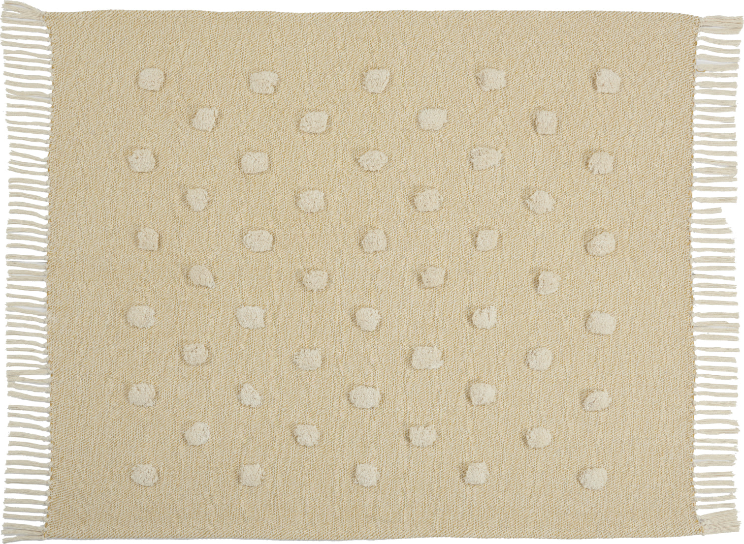 Nourison Throw Dot Woven Mustard by Mina Victory main image