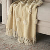 Nourison Throw Dot Woven Mustard by Mina Victory 