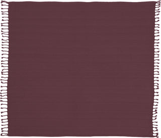 Nourison Throw Solid Chevron Burgundy main image