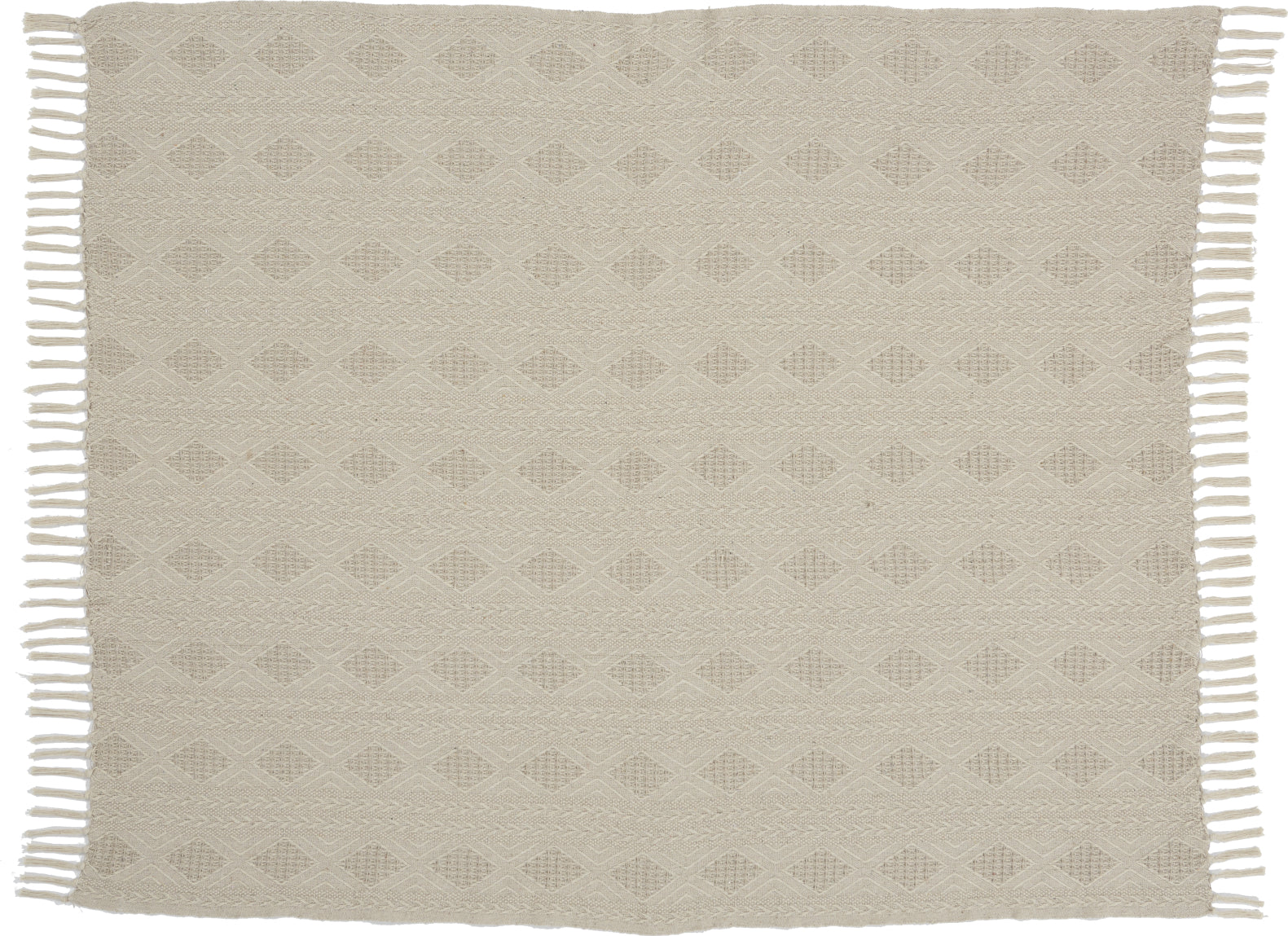 Nourison Throw Knit Diamond Natural main image