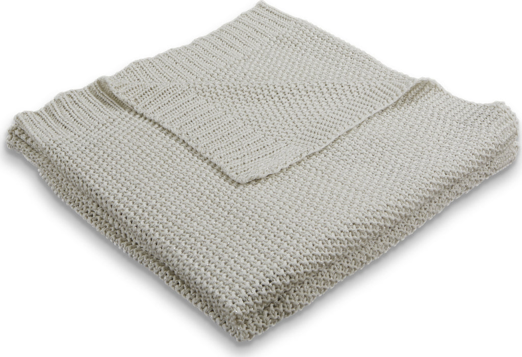 LR Resources Throws 80126 Natural / Silver Throw main image