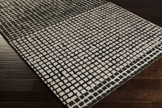 Surya Theory THY-5000 Black Hand Tufted Area Rug 5x8 Corner