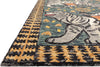 Loloi Tigress TIG-01 Teal / Grey Area Rug by Justina Blakeney Lifestyle Image Feature