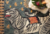 Loloi Tigress TIG-01 Teal / Grey Area Rug by Justina Blakeney Close Up