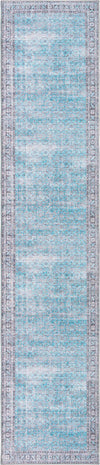 Unique Loom Timeless LEO-RVVL1 Blue Area Rug Runner Top-down Image
