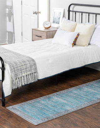 Unique Loom Timeless LEO-RVVL1 Blue Area Rug Runner Lifestyle Image