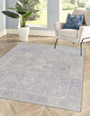 Unique Loom Timeless LEO-RVVL10 Gray Area Rug Rectangle Lifestyle Image Feature