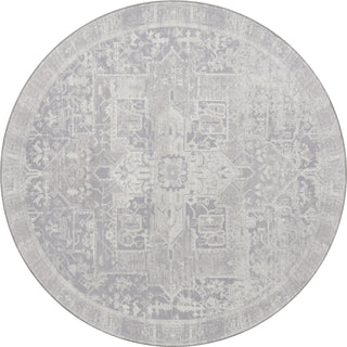 Unique Loom Timeless LEO-RVVL10 Gray Area Rug Round Top-down Image