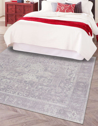 Unique Loom Timeless LEO-RVVL10 Gray Area Rug Square Lifestyle Image