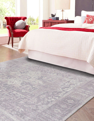 Unique Loom Timeless LEO-RVVL10 Gray Area Rug Square Lifestyle Image