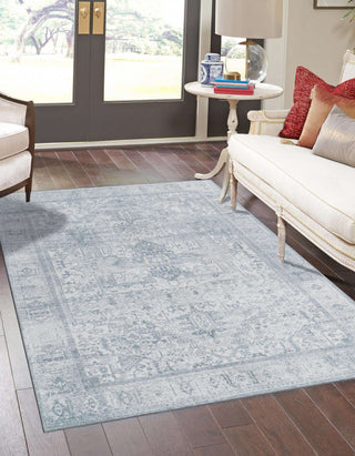 Unique Loom Timeless LEO-RVVL10 Ivory Area Rug Rectangle Lifestyle Image Feature