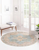 Unique Loom Timeless LEO-RVVL10 Light Brown Area Rug Round Lifestyle Image