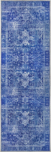 Unique Loom Timeless LEO-RVVL10 Navy Area Rug Runner Top-down Image