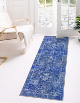 Unique Loom Timeless LEO-RVVL10 Navy Area Rug Runner Lifestyle Image