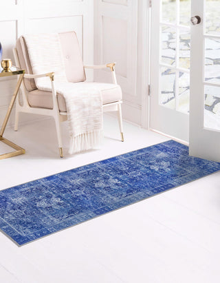 Unique Loom Timeless LEO-RVVL10 Navy Area Rug Runner Lifestyle Image