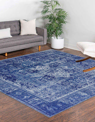 Unique Loom Timeless LEO-RVVL10 Navy Area Rug Square Lifestyle Image