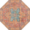Unique Loom Timeless LEO-RVVL10 Rust Red Area Rug Octagon Top-down Image