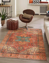 Unique Loom Timeless LEO-RVVL10 Rust Red Area Rug Rectangle Lifestyle Image