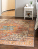 Unique Loom Timeless LEO-RVVL10 Rust Red Area Rug Square Lifestyle Image