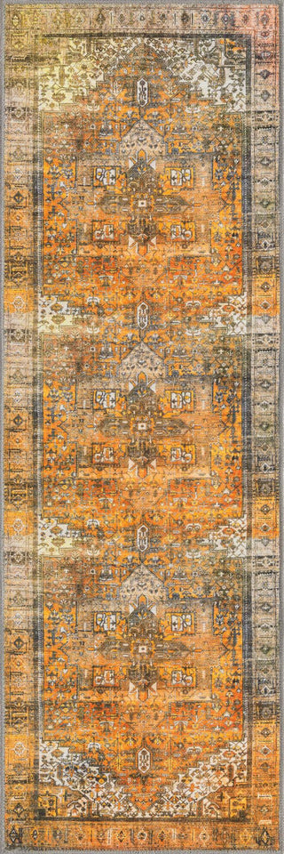 Unique Loom Timeless LEO-RVVL10 Yellow Area Rug Runner Lifestyle Image