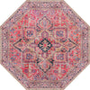 Unique Loom Timeless LEO-RVVL11 Red Area Rug Octagon Top-down Image