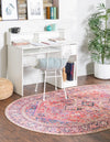 Unique Loom Timeless LEO-RVVL11 Red Area Rug Oval Lifestyle Image