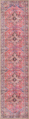 Unique Loom Timeless LEO-RVVL11 Red Area Rug Runner Top-down Image