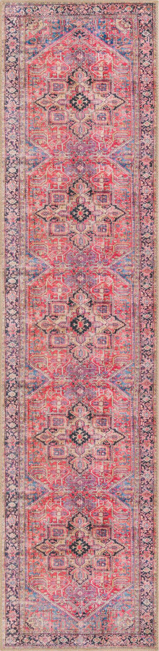 Unique Loom Timeless LEO-RVVL11 Red Area Rug Runner Top-down Image