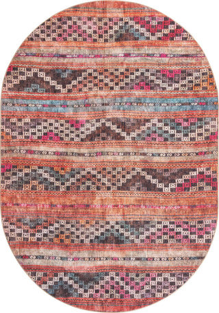 Unique Loom Timeless LEO-RVVL12 Multi Area Rug Oval Top-down Image