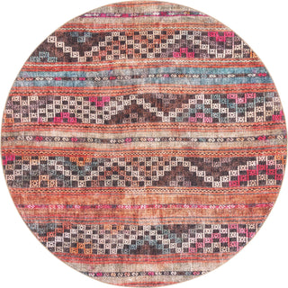 Unique Loom Timeless LEO-RVVL12 Multi Area Rug Round Top-down Image