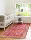 Unique Loom Timeless LEO-RVVL13 Red Area Rug Rectangle Lifestyle Image