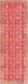 Unique Loom Timeless LEO-RVVL13 Red Area Rug Runner Top-down Image