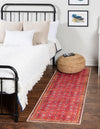 Unique Loom Timeless LEO-RVVL13 Red Area Rug Runner Lifestyle Image