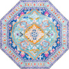 Unique Loom Timeless LEO-RVVL14 Blue Area Rug Octagon Top-down Image