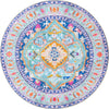 Unique Loom Timeless LEO-RVVL14 Blue Area Rug Round Top-down Image