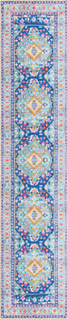 Unique Loom Timeless LEO-RVVL14 Blue Area Rug Runner Top-down Image