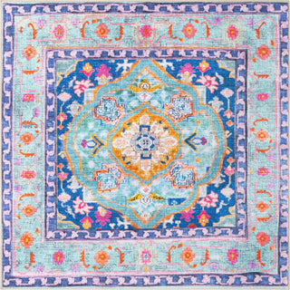 Unique Loom Timeless LEO-RVVL14 Blue Area Rug Square Top-down Image