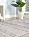 Unique Loom Timeless LEO-RVVL15 Gray Area Rug Rectangle Lifestyle Image Feature
