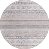 Unique Loom Timeless LEO-RVVL15 Gray Area Rug Round Top-down Image