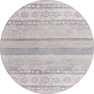 Unique Loom Timeless LEO-RVVL15 Gray Area Rug Round Top-down Image