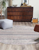 Unique Loom Timeless LEO-RVVL15 Gray Area Rug Round Lifestyle Image