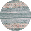 Unique Loom Timeless LEO-RVVL15 Green Area Rug Round Top-down Image